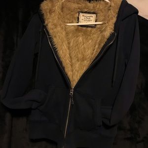 Abercrombie&Fitch Faux Fur full zip hoodie